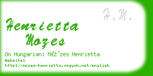 henrietta mozes business card